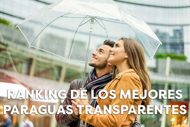 Paraguas transparentes disfrutar de los días de lluvia